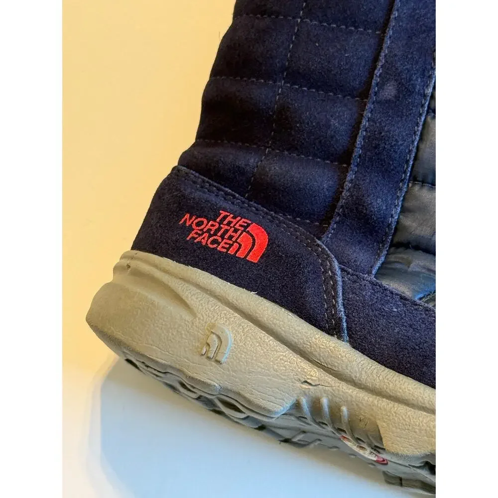 The North Face Alpenglow Pull On Waterproof Winter Boots Boys Size 2 Navy Blue